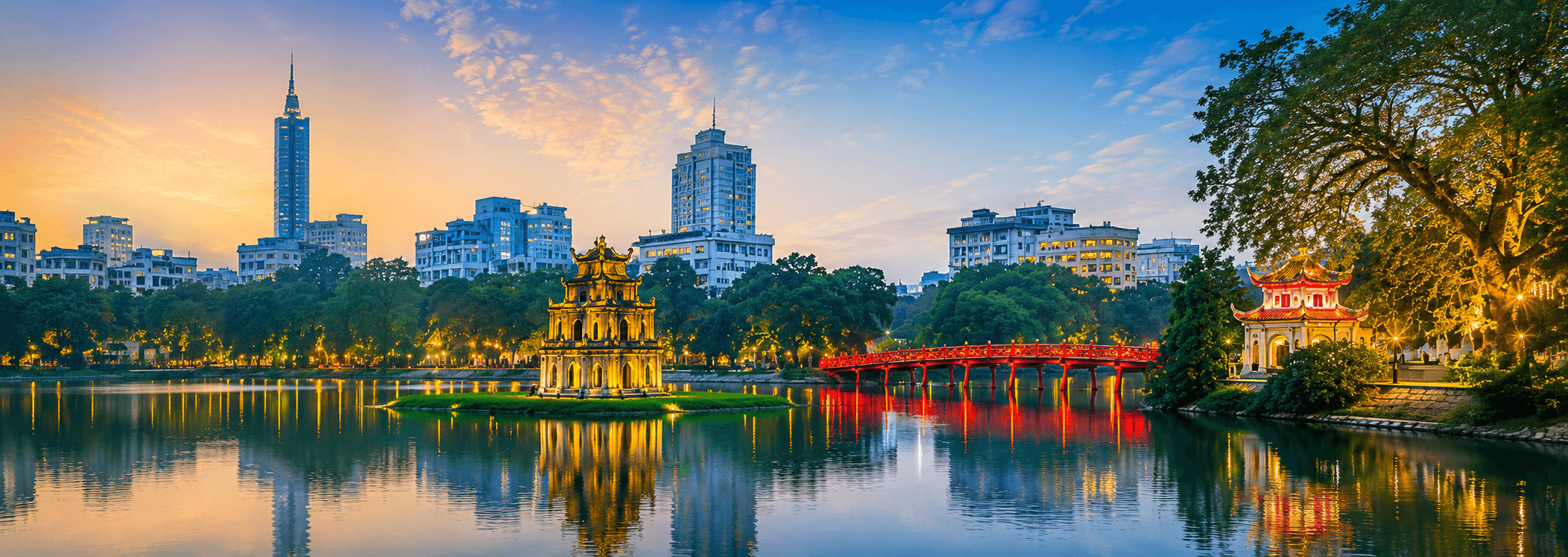 Hà Nội Night Panorama Banner